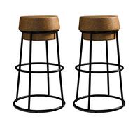 OGYJMSFN Tabourets Bar Tabouret de Bar Industriel, comptoir, Dos Nu, Vintage, siège en métal et Bois, Haut 25.6/29.5 Pouces, for Salle à Manger