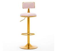 OGYJMSFN Tabourets Bar Tabouret de Bar pivotant à Hauteur réglable, Chaise de comptoir rembourrée en Velours avec Pieds en métal for Bar, Restaurant, Bistro, tabourets de Bar(D)