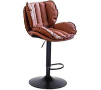 OGYJMSFN Tabourets Bar Tabouret Haut en Acier Inoxydable, Tabouret de Bar pivotant, Chaise de Bar Haute avec Dossier(Red)