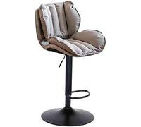 OGYJMSFN Tabourets Bar Tabouret Haut en Acier Inoxydable, Tabouret de Bar pivotant, Chaise de Bar Haute avec Dossier(Gris)