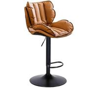 OGYJMSFN Tabourets Bar Tabouret Haut en Acier Inoxydable, Tabouret de Bar pivotant, Chaise de Bar Haute avec Dossier(Orange)