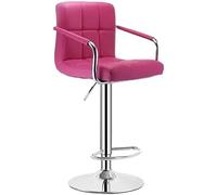 OGYJMSFN Tabourets Bar Tabouret pivotant en Cuir à Hauteur de comptoir réglable avec accoudoir arrière, tabourets de Bar for Petit-déjeuner