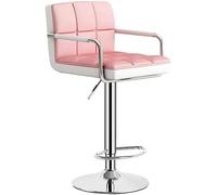 OGYJMSFN Tabourets Bar Tabouret pivotant en Cuir à Hauteur de comptoir réglable avec accoudoir arrière, tabourets de Bar for Petit-déjeuner