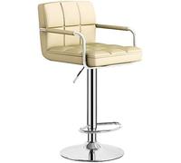 OGYJMSFN Tabourets Bar Tabouret pivotant en Cuir à Hauteur de comptoir réglable avec accoudoir arrière, tabourets de Bar for Petit-déjeuner