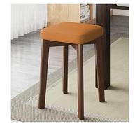 OGYJMSFN Tabourets Bar Tabourets de Bar à Hauteur de comptoir de Ferme avec Coussin Doux, Tabouret de Cuisine empilable en Bois for île, Dos Nu, Gris 31x31x45cm(Orange)