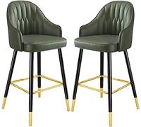 OGYJMSFN Tabourets Bar Tabourets de Bar de comptoir for îlot de Cuisine, Ensemble de 2 hauteurs avec Tabouret arrière(Green,65cm)