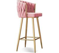 OGYJMSFN Tabourets Bar Tabourets de Bar pivotants à 360°, Ensemble de tabourets de Bar de 1/2/3/4, chaises de Cuisine rembourrées de 25,6/29,5 Pouces avec Pieds en Acier et Repose-Pieds(H-75cm,1 PCS)