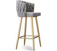 OGYJMSFN Tabourets Bar Tabourets de Bar pivotants à 360°, Ensemble de tabourets de Bar de 1/2/3/4, chaises de Cuisine rembourrées de 25,6/29,5 Pouces avec Pieds en Acier et Repose-Pieds(G-65cm,1 PCS)