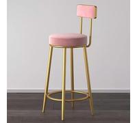 OGYJMSFN Tabourets Bar Velvet Counter Height with Back, Round Counter Stools, Gold Metal s for Bar Pub Cafe Dedication