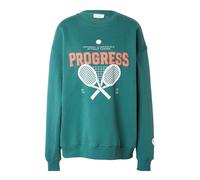 OH APRIL Sweat-shirt 'Progress' émeraude / orange / blanc, Taille L