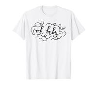 Oh Baby Swirl Script Citation Oh Baby Text Laurels T-Shirt