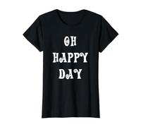 Oh Bonne journée T-Shirt Graphique avec Valeur, Femme, Noir, L