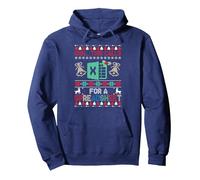 Oh, Cela nécessite Un Pull de Noël Spreadsheet Ugly. Sweat à Capuche, Unisexe pour Adultes, Bleu Marine, XXL
