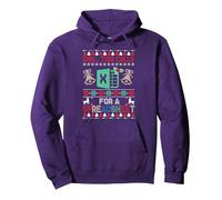 Oh, Cela nécessite Un Pull de Noël Spreadsheet Ugly. Sweat à Capuche, Unisexe pour Adultes, Violet, L