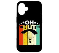 Oh Chute Skydiving Parachutist Skydive Parachuting Skydiver Coque pour iPhone 16