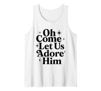 Oh Come Let Us Adore Him Christian Jésus Noël Noël Débardeur