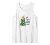 Oh Come, Let Us Adore Him, Cute Watercolor Church Christmas Débardeur