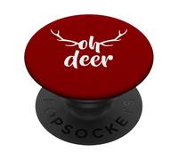 Oh Dear Deer Rudolph Renne, Noël PopSockets PopGrip Adhésif