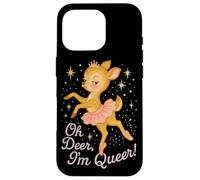 Oh Deer I'm Queer Cute Ballerina Pride Graphic Coque pour iPhone 16 Pro