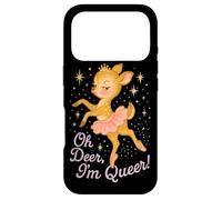 Oh Deer I'm Queer Cute Ballerina Pride Graphic Coque pour iPhone 17 Pro
