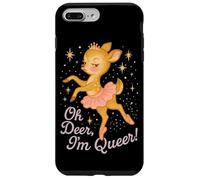 Oh Deer I'm Queer Cute Ballerina Pride Graphic Coque pour iPhone 7 Plus/8 Plus