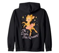 Oh Deer I'm Queer Cute Ballerina Pride Graphic Sweat à Capuche