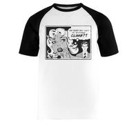 Oh Dieu Pourquoi Mon Petit Ami Ne Peut-Il Pas Grimper Comic T-Shirt de Baseball Blanc à Manches Courtes Tee Écologique White Baseball T-Shirt Short Sleeve Tee
