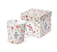 Oh Happy Jour Tasse en Porcelaine Tasse à Anse En Carton de Cadeau Ppd