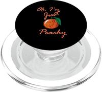 Oh I'm Just Peachey Nourriture Saine aux Fruits Frais Bio Pêche PopSockets PopGrip pour MagSafe