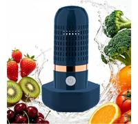 OH-Ion Fruit Vegetable Cleaner With Wireless Charging Base,IPX7 Waterproof Produce Cleaner,10-Min Auto Cleaning Machine For Fruits Veggies Meat Rice Seafood(Blue)