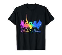 Oh La La Paris Aquarelle Skyline France Paris Souvenir T-Shirt
