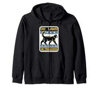 Oh Lawd He Treading Gros Chat Marchant Mignon Meme ||- Sweat à Capuche
