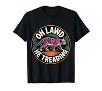 Oh Lawd He Treading Gros Chat Marchant Mignon Meme - T-Shirt