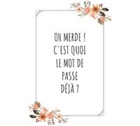Oh Merde !C'est Quoi Le Mot De Passe Déjà: Ne Plus Jamais Oublier Vos Mots De Passe Repertoire Alphabétique De A À Z Beaucoup D'espace Pour ... Très Utile A5 Idée Cadeau Femme Homme