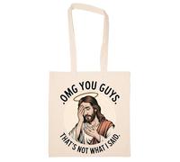 Oh Mon Dieu Ce N'est Pas Ce Que J'ai Dit Totebag Beige Sac En Coton Réutilisable Écologique Beige Totebag Eco Friendly Reusable Cotton Bag