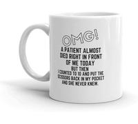 Oh Mon Dieu ! Un Patient A Failli Mourir ! Tasse Drôle Tasses Céramique Tasse À Café Pour Eau Collègue Petit Déjeuner 330Ml