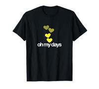Oh My Days with Fading Yellow Hearts T-Shirt