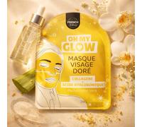 OH MY GLOW Masque Visage Hydrogel Collagène & Acide Hyaluronique - Hydratant Effet Glow Immédiat - Soin Doré Hydratation Intense - Parfum Aloe Vera - pour Peau Fatiguée & Teint Lumineux