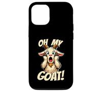 Oh My Goat Screaming Dessin animé drôle Meme chèvre Coque pour iPhone 12/12 Pro