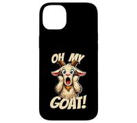 Oh My Goat Screaming Dessin animé drôle Meme chèvre Coque pour iPhone 14 Plus