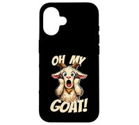 Oh My Goat Screaming Dessin animé drôle Meme chèvre Coque pour iPhone 16