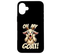Oh My Goat Screaming Dessin animé drôle Meme chèvre Coque pour iPhone 16 Plus