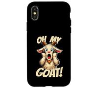 Oh My Goat Screaming Dessin animé drôle Meme chèvre Coque pour iPhone X/XS