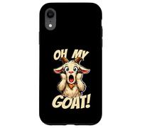 Oh My Goat Screaming Dessin animé drôle Meme chèvre Coque pour iPhone XR