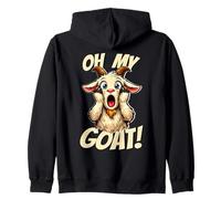 Oh My Goat Screaming Dessin animé drôle Meme chèvre Sweat à Capuche