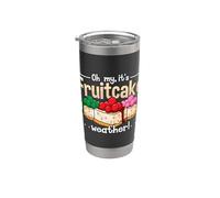 Oh My It's Fruitcake Weather Cooking Thanksgiving Fruitcake Gobelet isotherme en acier inoxydable double paroi