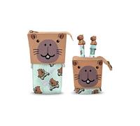 Oh My Pop! Capybara - Trousse - with 10-colour pen and erasable gel pen - vert - Capybara