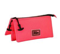 Oh My Pop! Fucsia Neon Trousse Triple Mesh, Rose Rose
