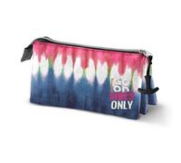 Oh My Pop! Good Vibes Denim Trousse Triple ECO, Bleu Bleu
