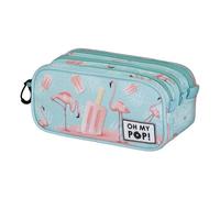 Oh My Pop! Ice Flamingo-Trousse Trick Fan 2.2, Turquoise, 23 x 11 cm